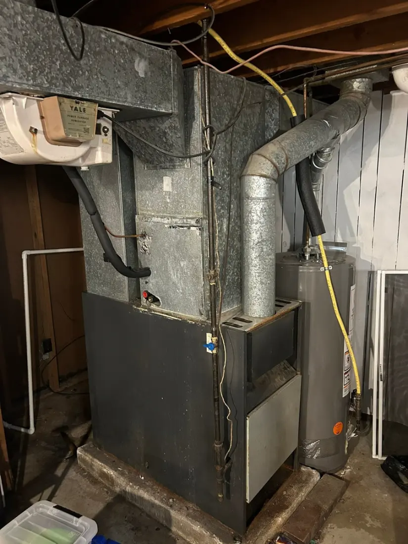 Sheet metal ductwork and plenum work on a furnace changeout