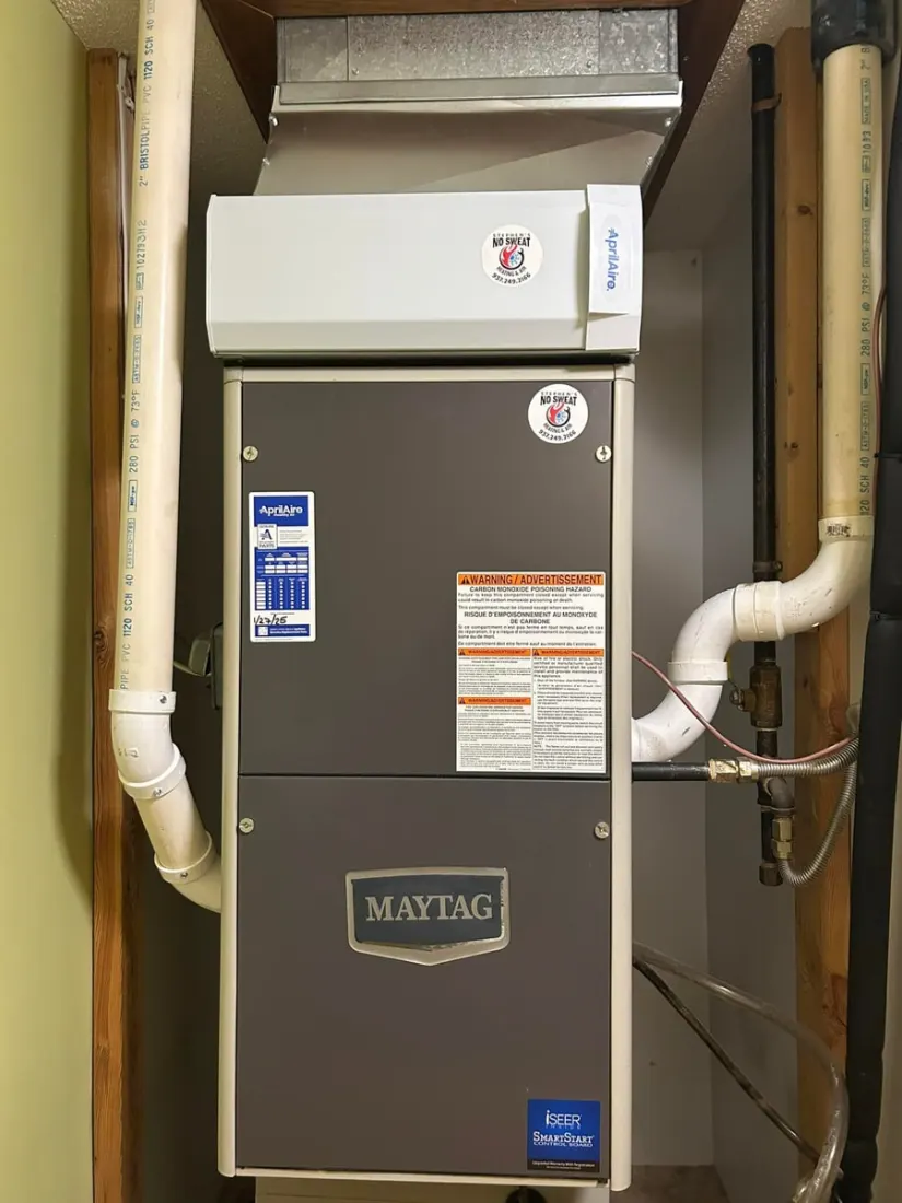 Furnace replacement with new venting in a Preble County home